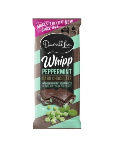 Darrell Lea Peppermint Whip Dark Chocolate Block 170g x 17