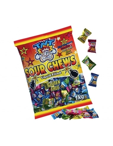 TNT Sour Chews 1kg x 6