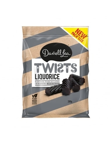 Darrell Lea Liquorice Twists 280g x 12