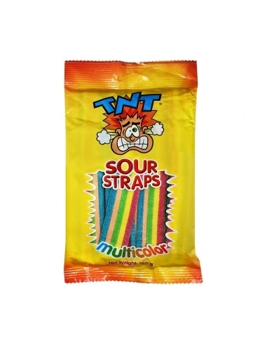 TNT Sour Straps Multicolour 150g x 12