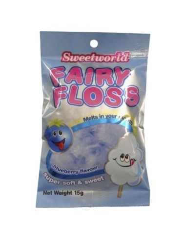 Sweetworld Blueberry Candy Fairy Floss 15gm x 18