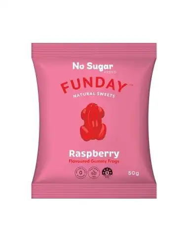 Funday Raspberry Gummy Frogs 50g x 12