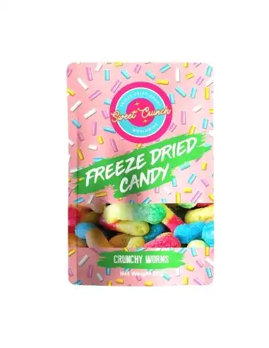Sweet Crunch Freeze Dried Candy Crunchy Worms 50g x 10