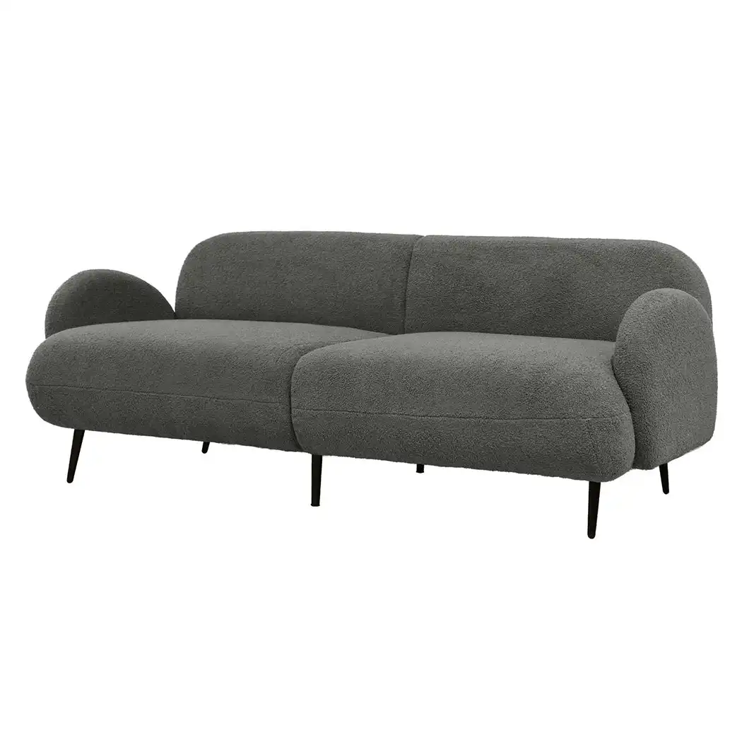 Levede Cloud Sofa 3 Seater Sherpa Fleece Upholstered Lounge Modern Couch Office