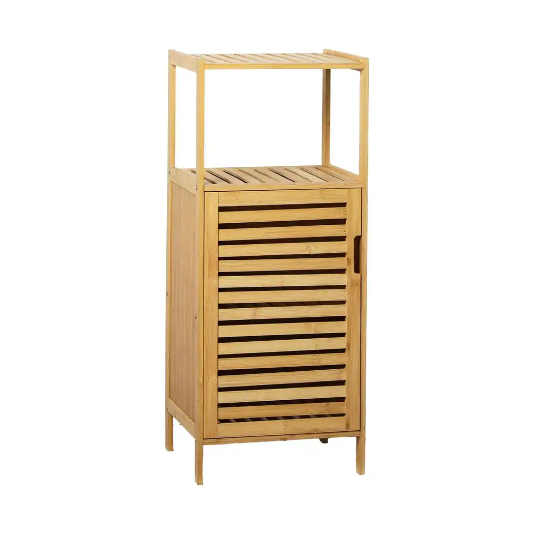 Levede Bamboo Storage Bathroom Laundry Organizer Cupboard Freestanding