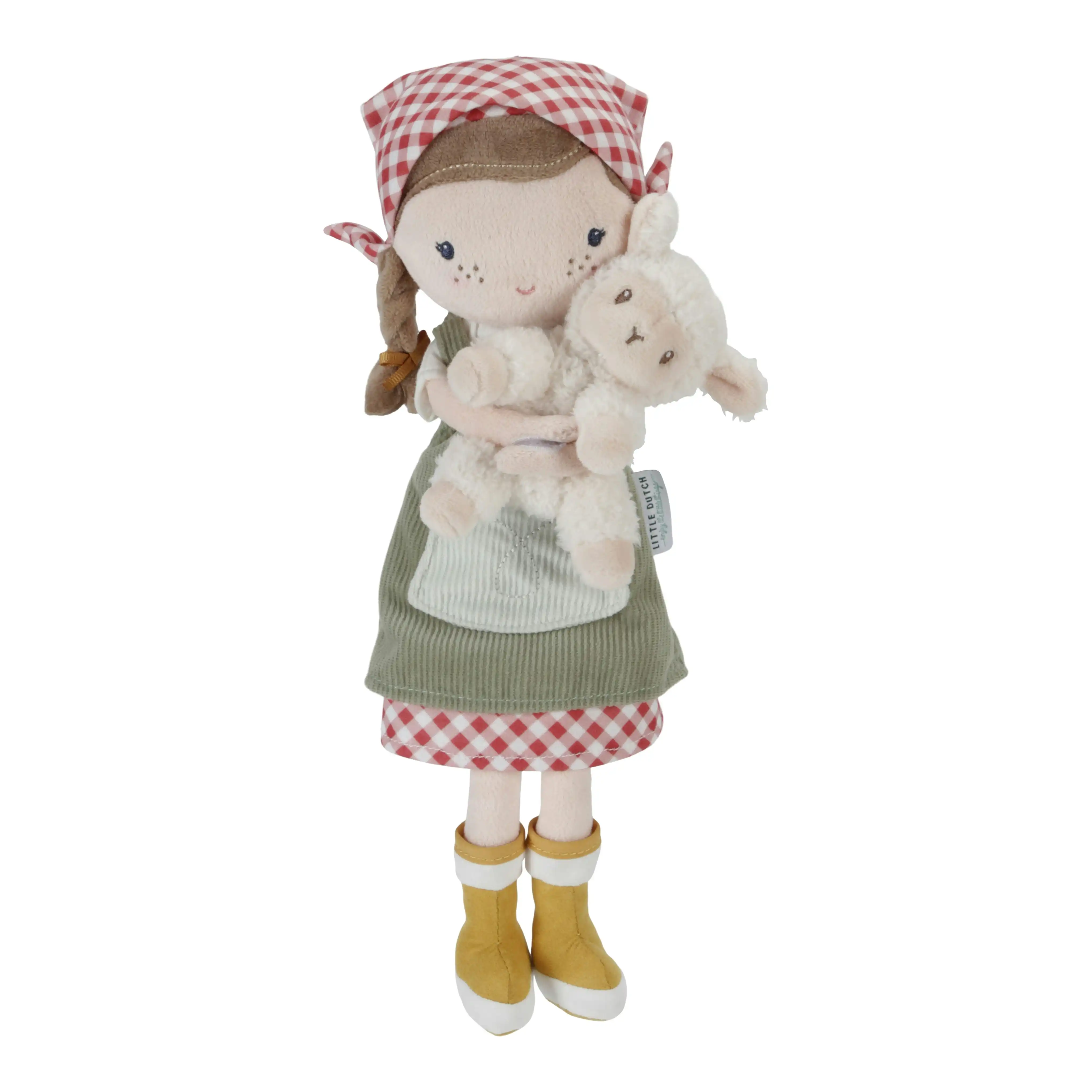 Little Dutch Plush Cuddle Doll Farmer Rosa With Sheep 25cm Baby Toy