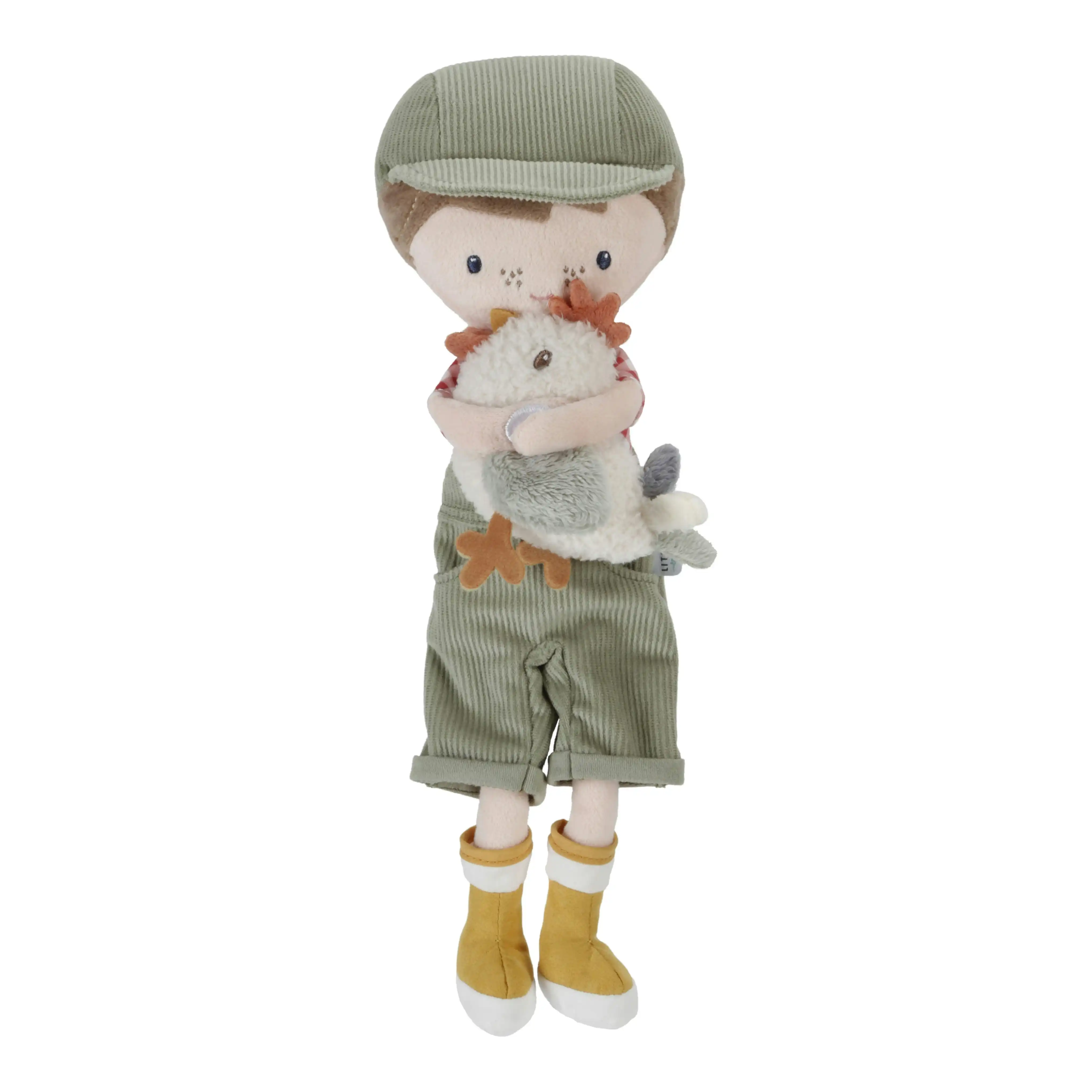 Little Dutch Plush Cuddle Doll Farmer Jim With Chicken 25cm Baby Toy