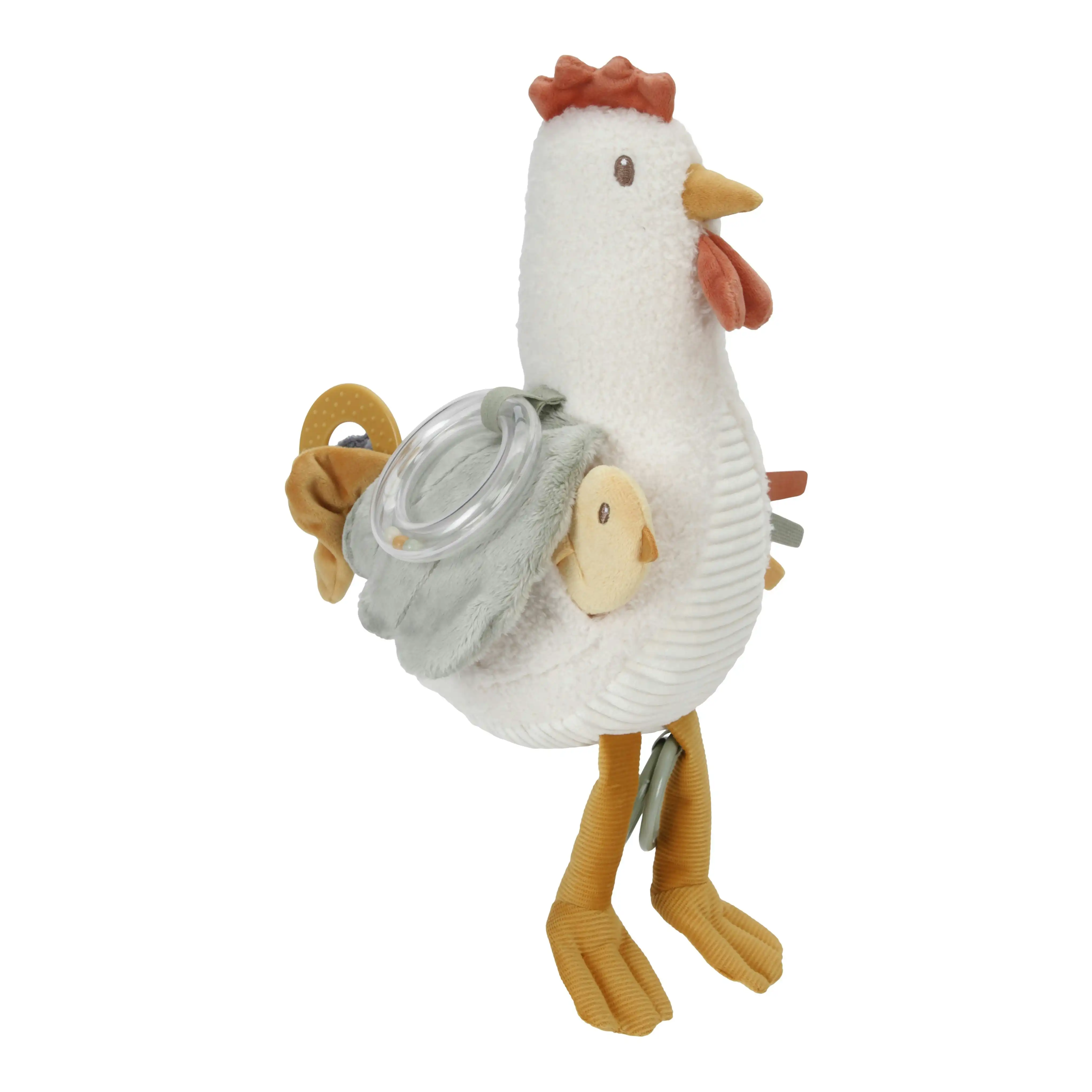Little Dutch Little Farm Activity Chicken 25cm Plush Baby Toy