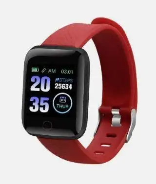 Sports Smart Watch Fitness Tracker Bracelet Heart Rate Blood Pressure Pedometer | Red