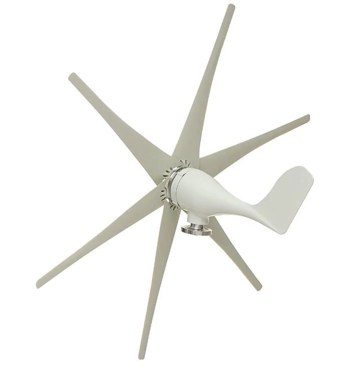 800W Peak 10 Blades 12V/24V Horizontal Wind Turbine Generator Residential Home Wind Power Generator - 24V