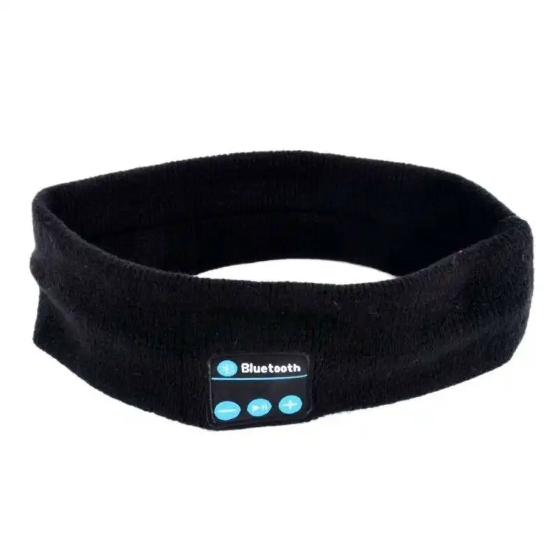 Wireless Bluetooth Headband Earphone Stereo Sport Headphone Headset GYM Sleep | Black
