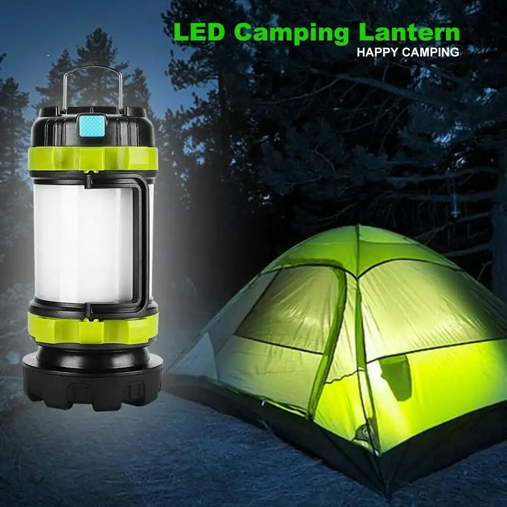 Rechargeable LED Camping Lantern Outdoor Tent Light Lamp & Power for Phone