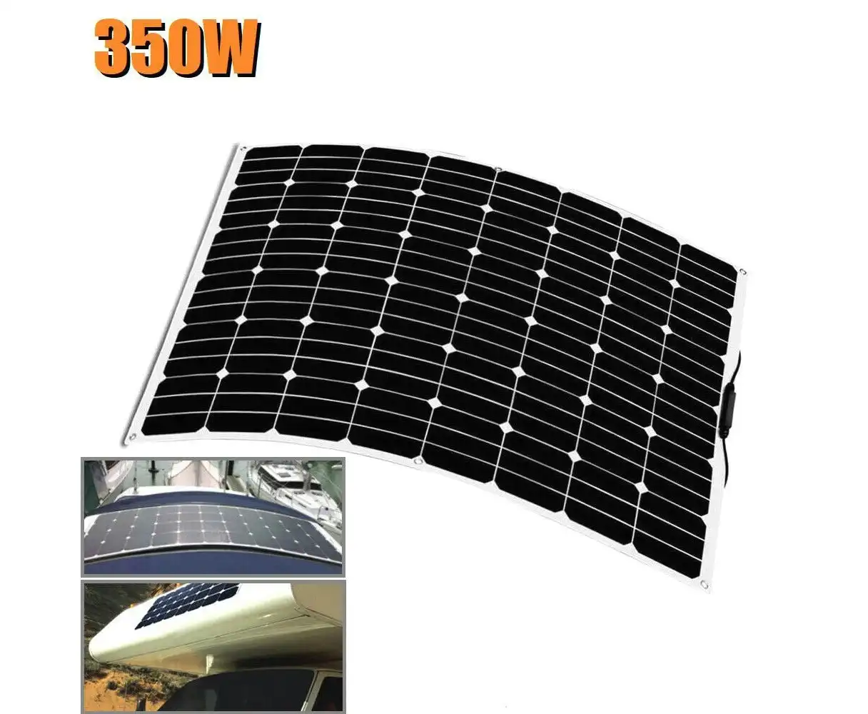 12V 350W Flexible Mono Solar Panel RV Caravan Camping Battery Charge Portable