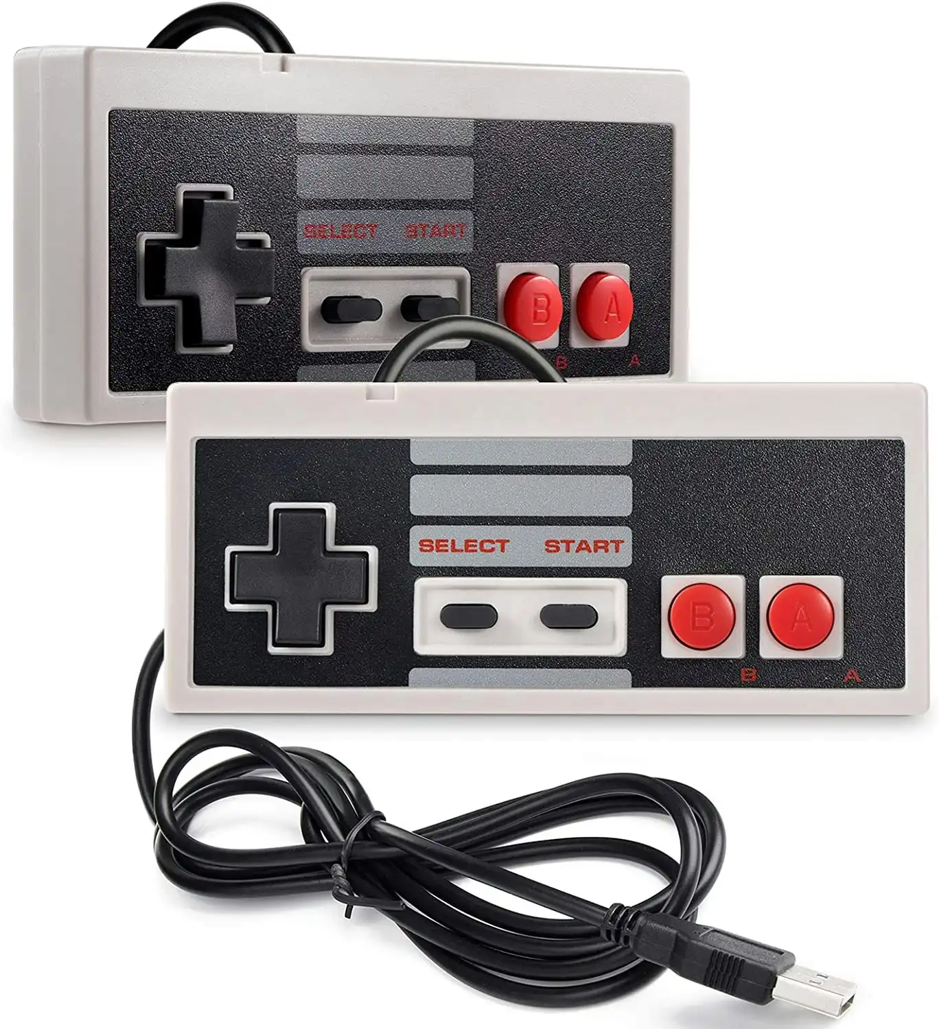 [2 Pack] USB Controller for NES Games / PC / Console / Retro Gamepad