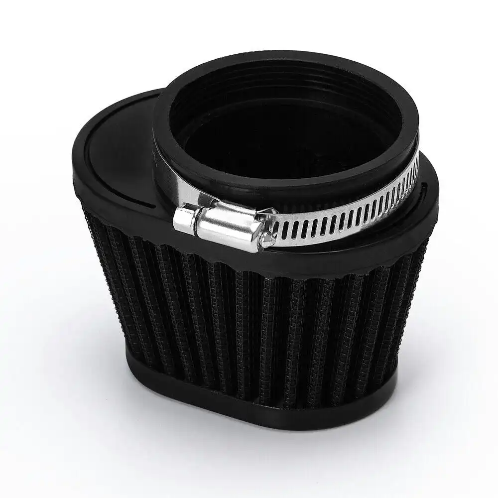 Universal Black Metal Pod Air Filter With Clamp For Car Motorcycle