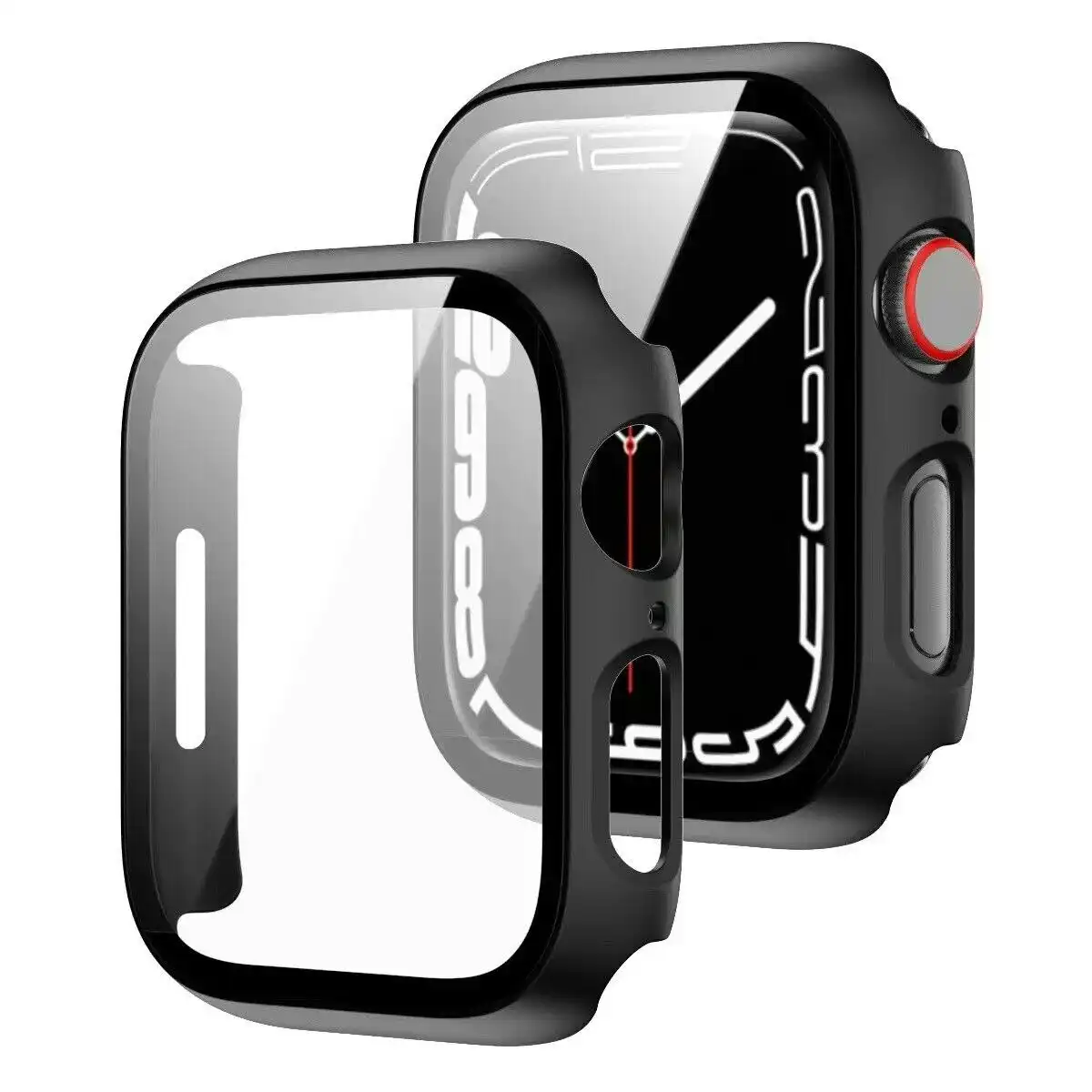 2 Pack | 40mm For Apple Watch iWatch Ultra 8 SE 7 6 5 4 Screen Protector Case | Black