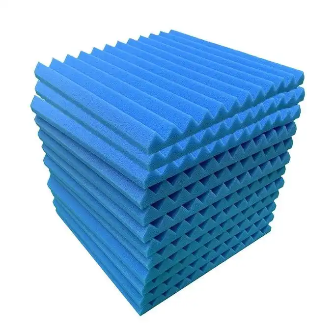 12 Acoustic Soundproof Foam Sound Absorbing Panels 30x30x2.5cm | Blue