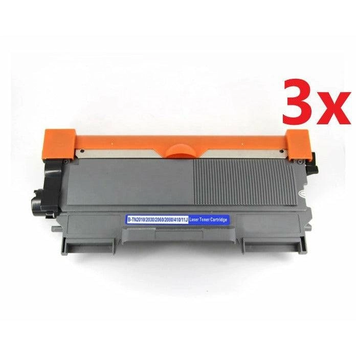 3 x Toner Cartridge Generic For Brother TN2030 / TN2010 Black