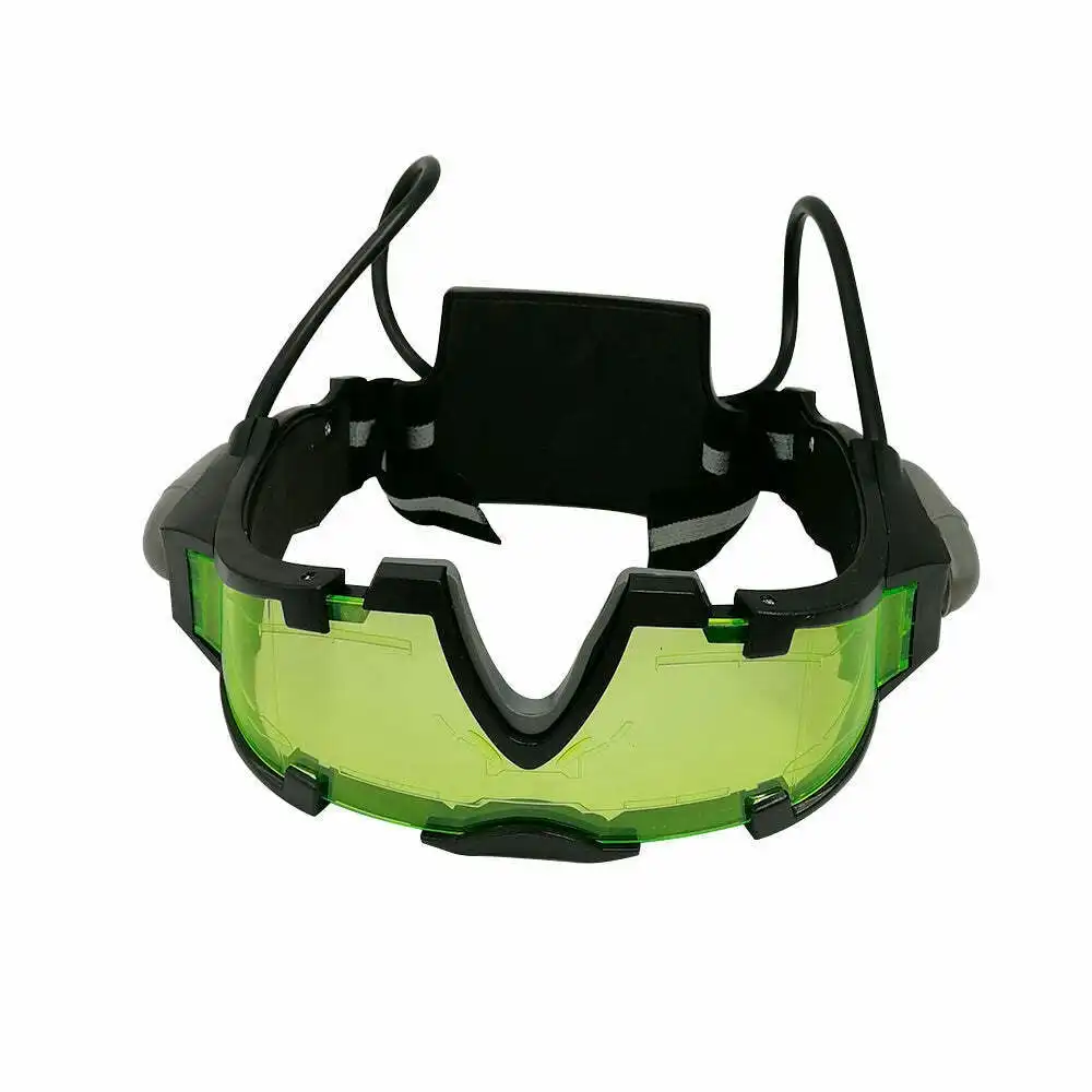 Adjustable LED Night Vision Glass Goggles with Filp-out Light Windproof Hunting