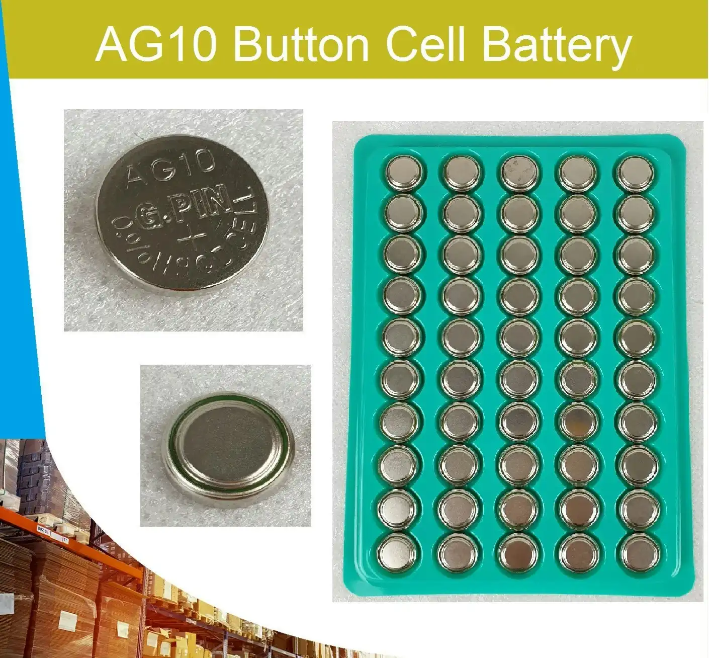 10 Pack AG10 Alkaline Cell Battery Batteries LR1130 LR54 L1131 SR1130
