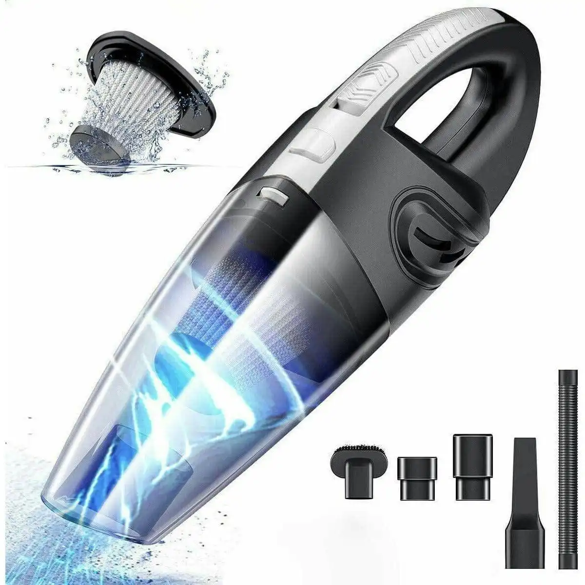 Portable Car Vacuum Cleaner Handheld 12V 120W Cordless Rechargeable
