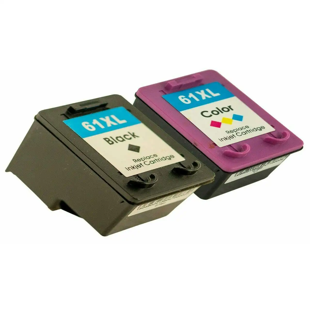 2 Pack HP 61XL Compatible High Yield Inkjet Cartridges [1BK+1Tri]