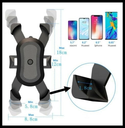 Phone Holder 360o Bike Handlebar Mount Rotation for Motorcycle Bicycle MTB Pram