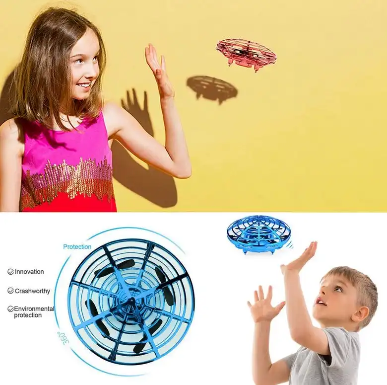 Mini Drone Quad Induction UFO Flying Toy Hand-Controlled RC Kids