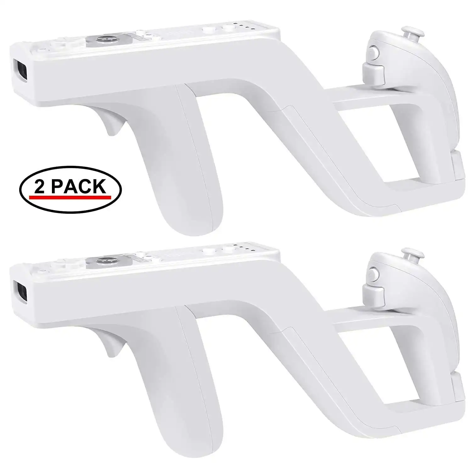 [2 Pack] Zapper Gun Compatible with Nintendo Wii Remote Wiimote Controller
