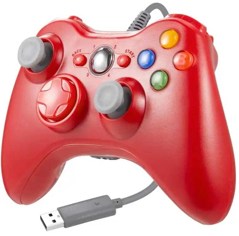 Controller For Microsoft Xbox 360 Console & Windows PC Compute Joystick Wired | Red
