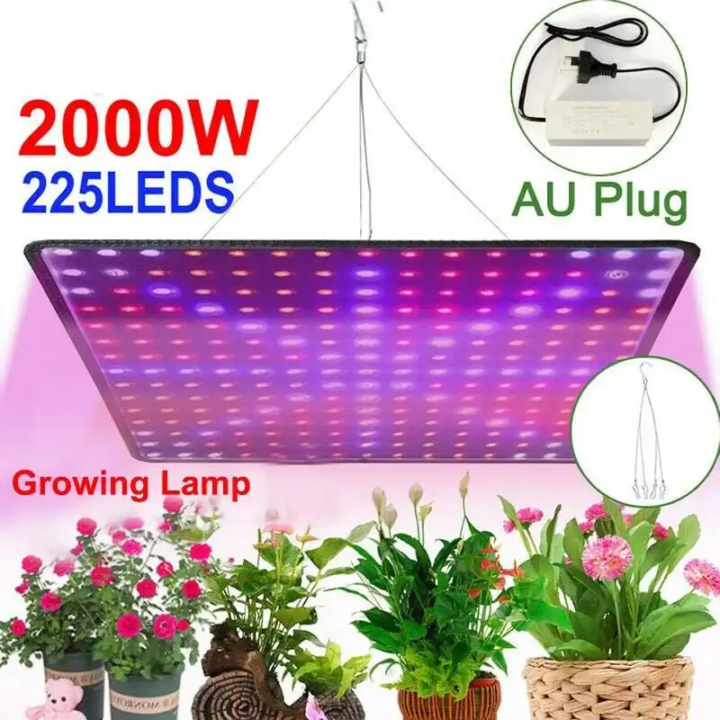 2000W 225 LED Grow Light Hydroponic Kits Growing Lamp Plant Flower Veg Indoor