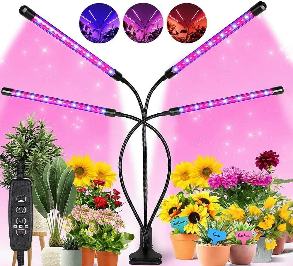 4Head LED Grow Light Plant Light Panel Growing Plant Veg Flower Indoor Lamp