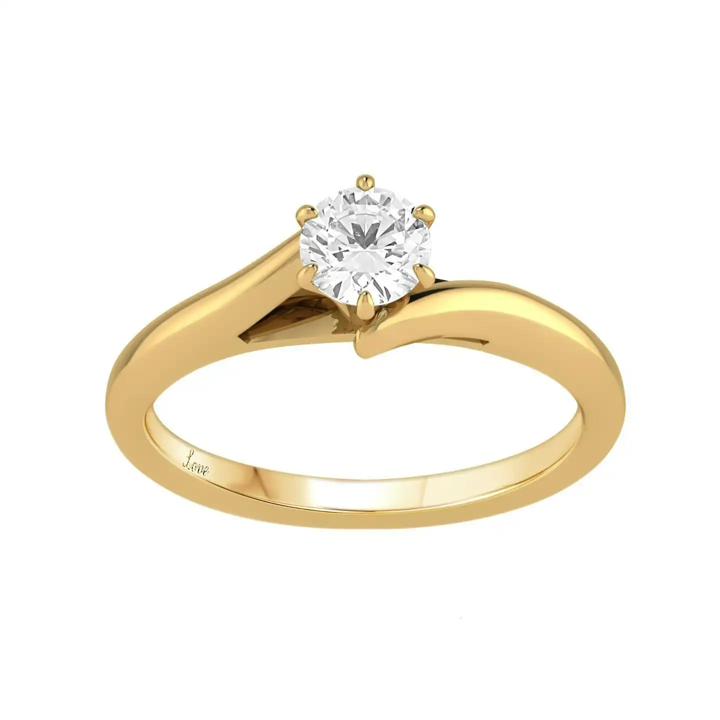 Facets of Love Solitaire Ring with 1/2ct Diamond in 18ct Yellow Gold