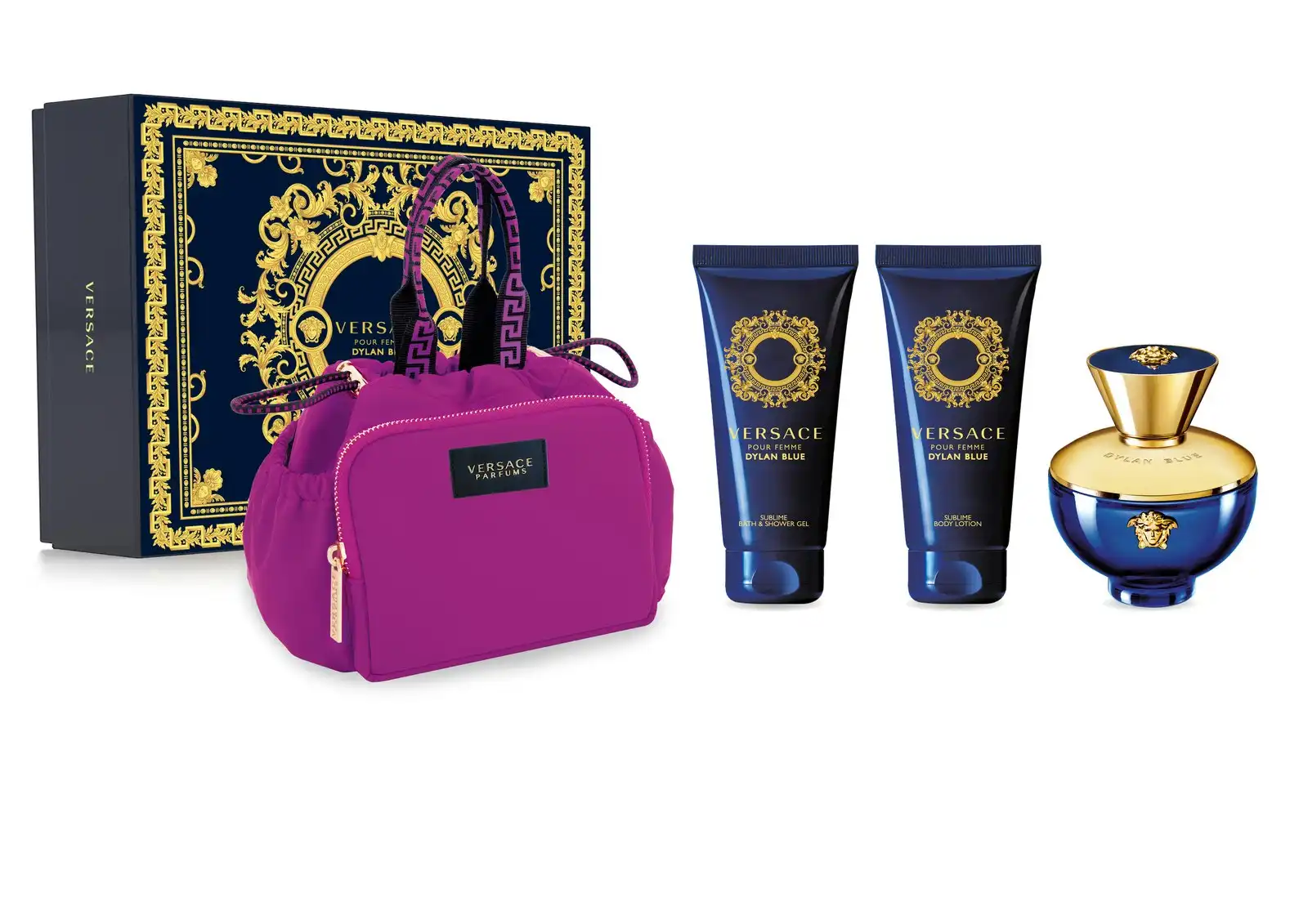 Versace Dylan Blue Pour Femme EDP 100ml 4 Piece Gift Set Limited Edition