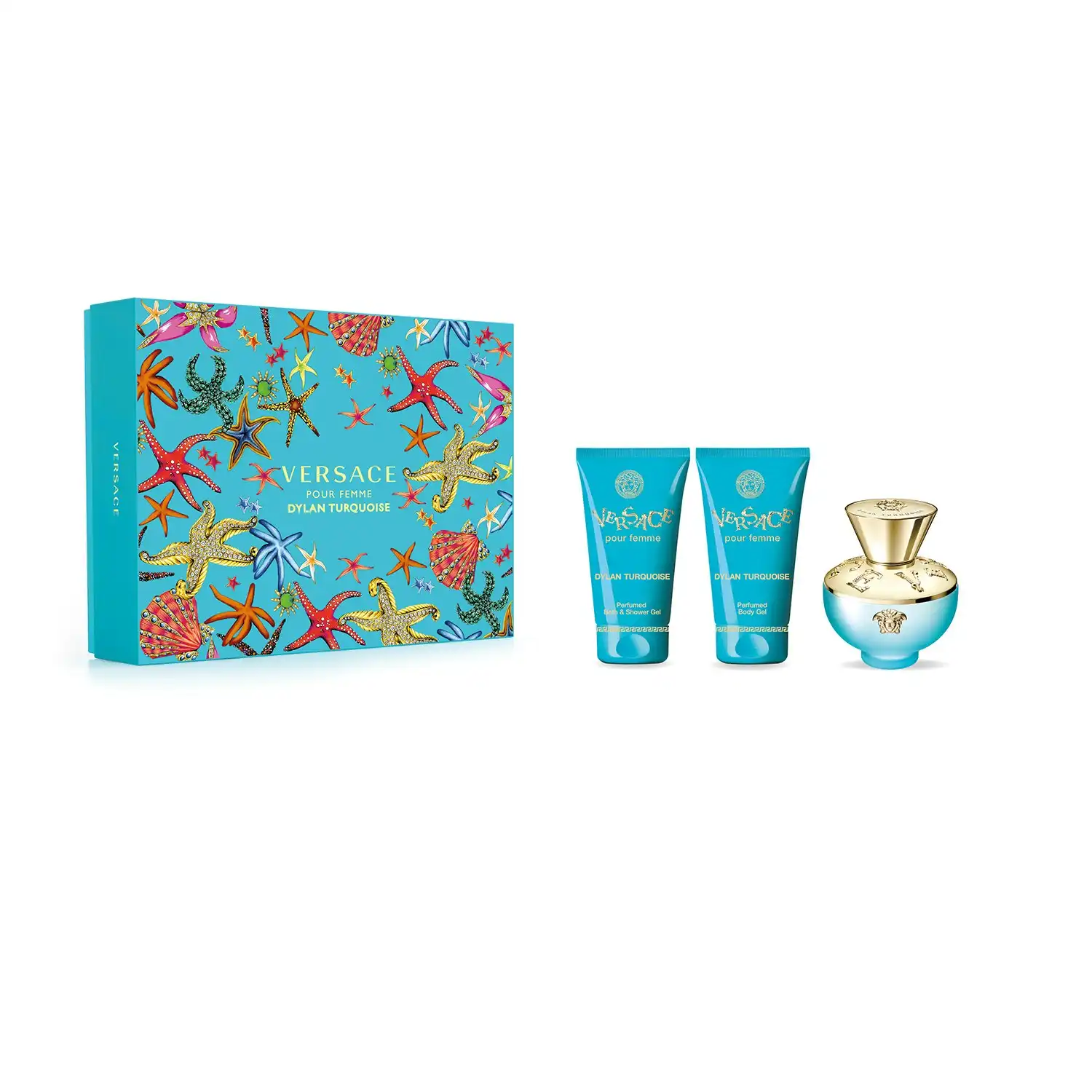 Versace Dylan Turquoise EDT 50ml 3 Piece Gift Set