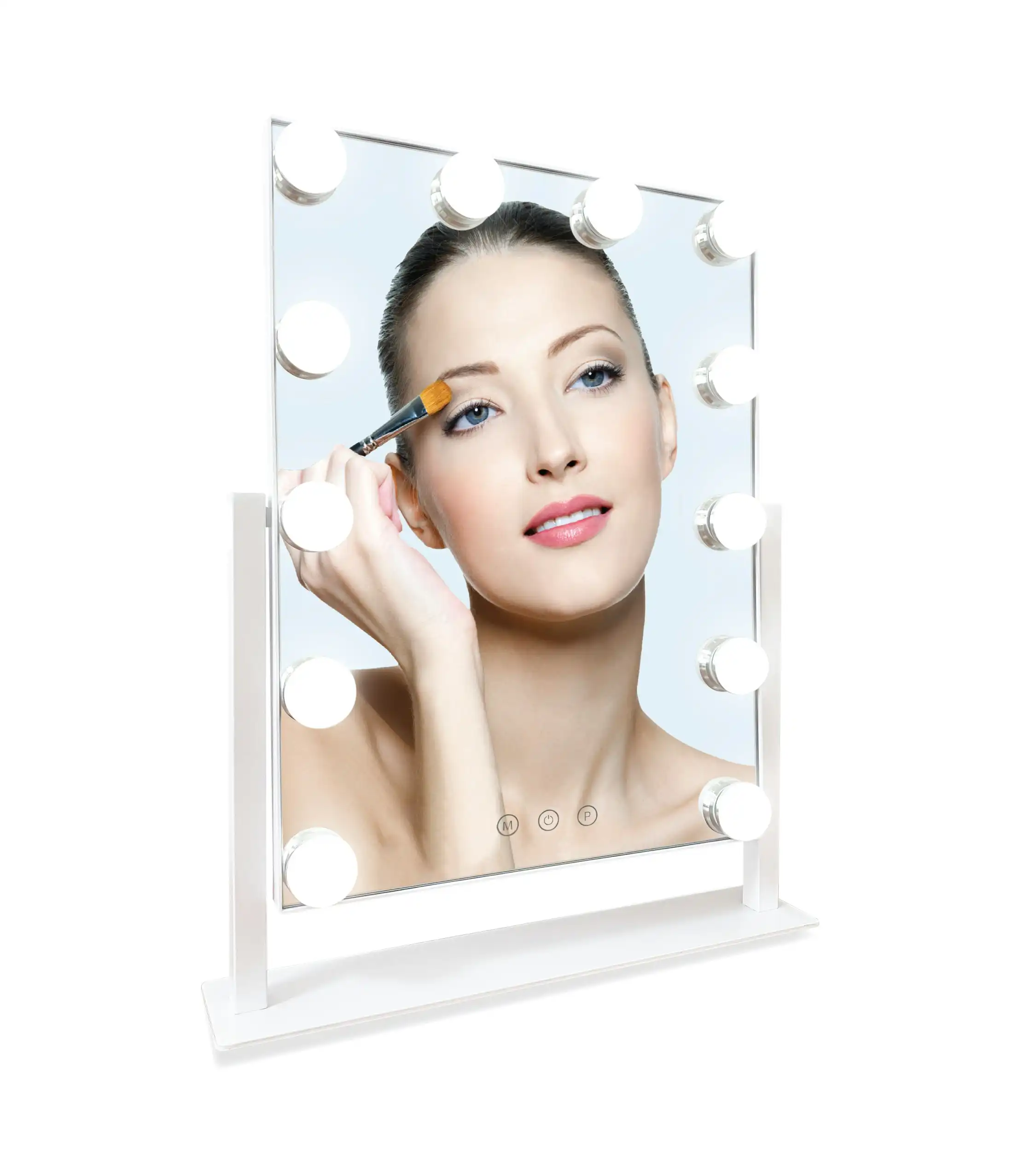 Impressions Makeup Mirror Hollywood Vanity Mirror with 12 LED Bulbs and Adjustable Brightness 43.8 X 35 CM