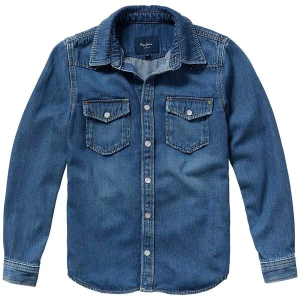 Pepe Kids Pepe Jeans Boys Karson Denim Shirt Dark Blue