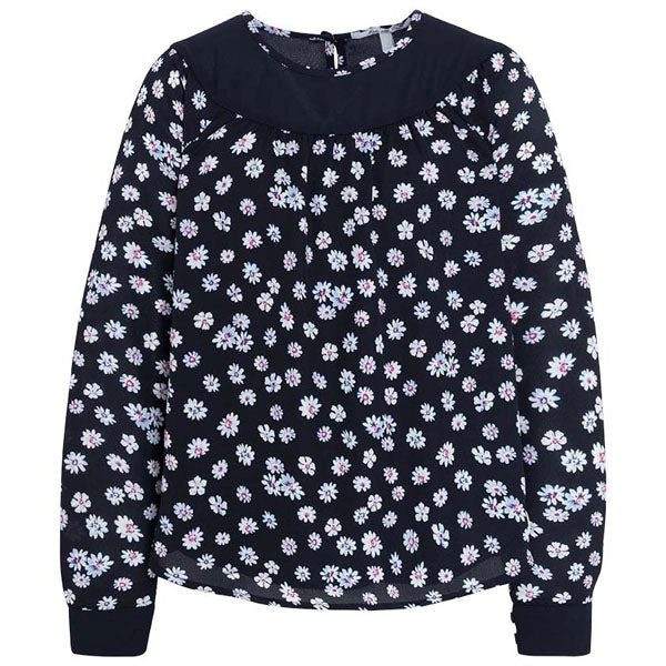 Pepe Kids Pepe Jeans Girls Cadi  Black Flower Print Shirt