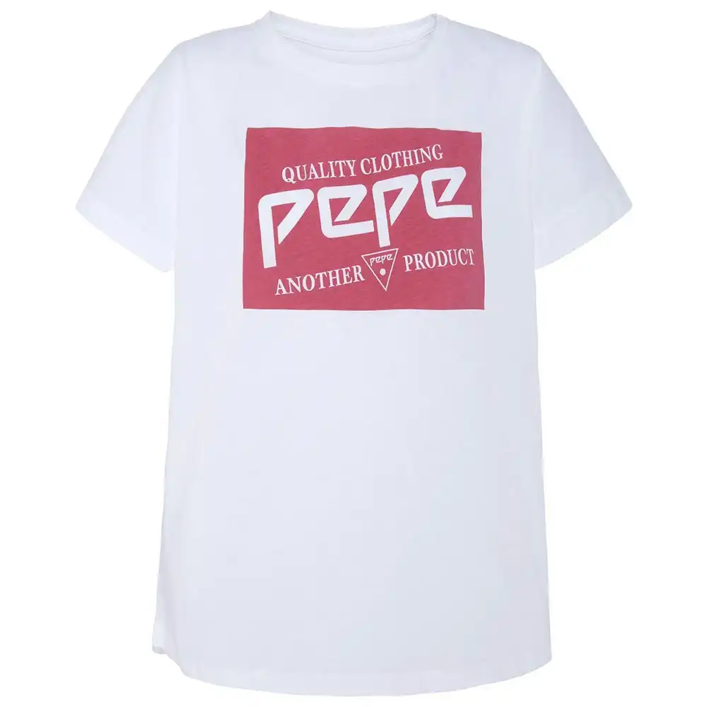 Pepe Kids Pepe Jeans Girls 'quality Clothing' T-shirt In White