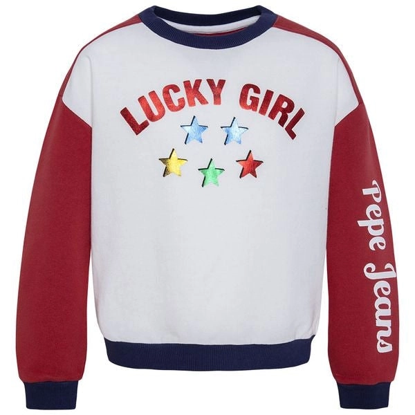 Pepe Kids Pepe Jeans Girls Lucky Girl Sweatshirt Multicoloured