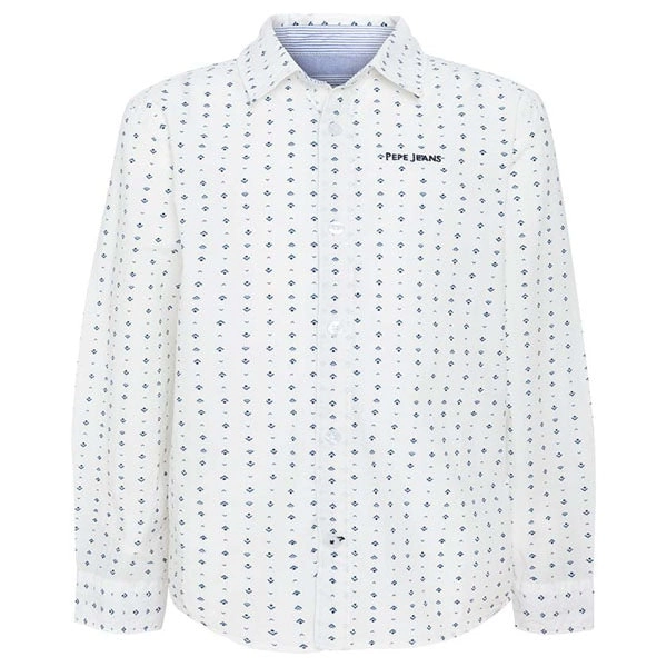 Pepe Kids Pepe Jeans Boys Patterned Shirt White