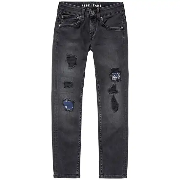 Pepe Kids Pepe Jeans Boys Cashed Ripped Jeans Acid Wash Black