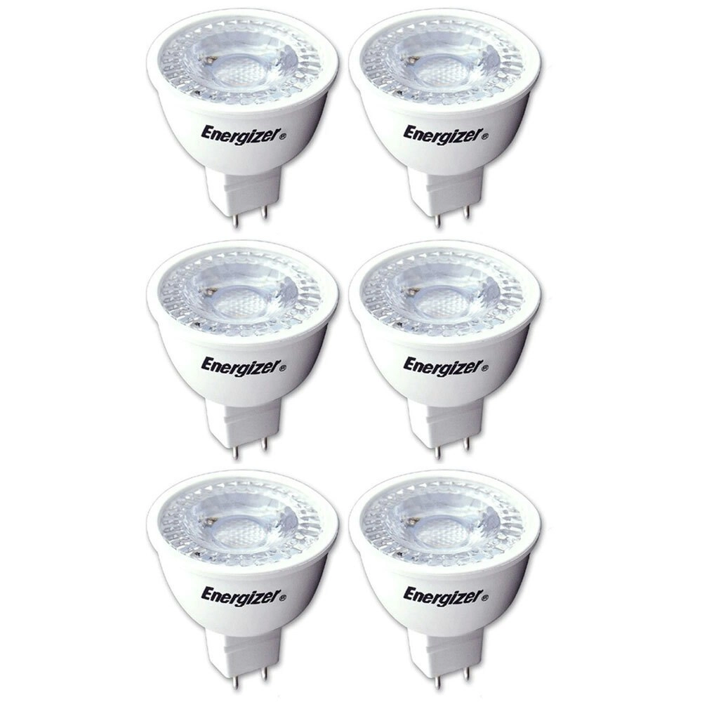 6PK Energizer LED GU5.3/MR16 5W/345LM Warm White Downlight Spot Lightbulb Bulb