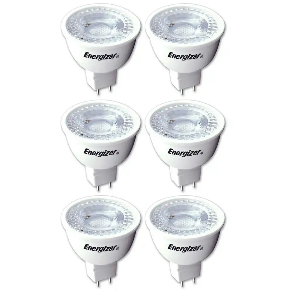 6PK Energizer LED GU5.3/MR16 5W/345LM Warm White Downlight Spot Lightbulb Bulb