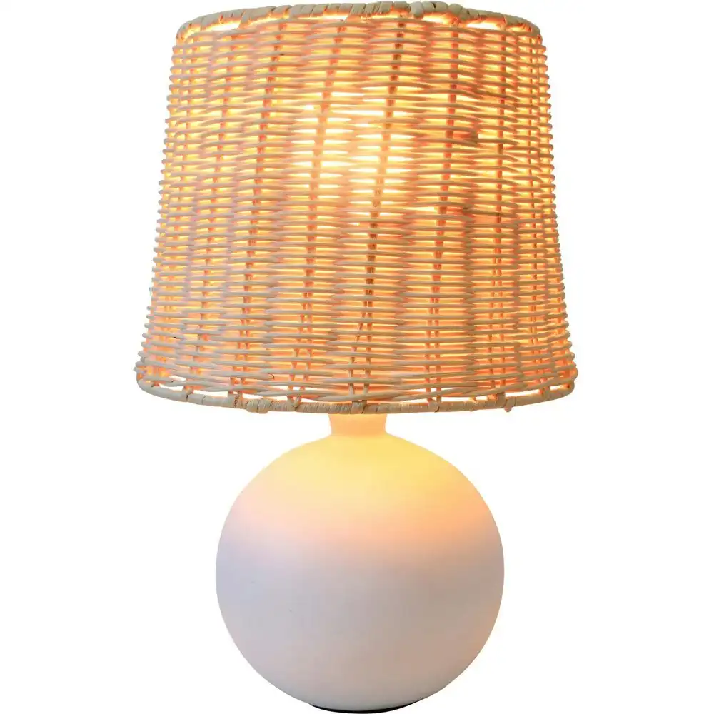 LVD Sienna Ceramic/Wicker 29cm Lamp Home/Office Decor Room Desk/Table Lampshade