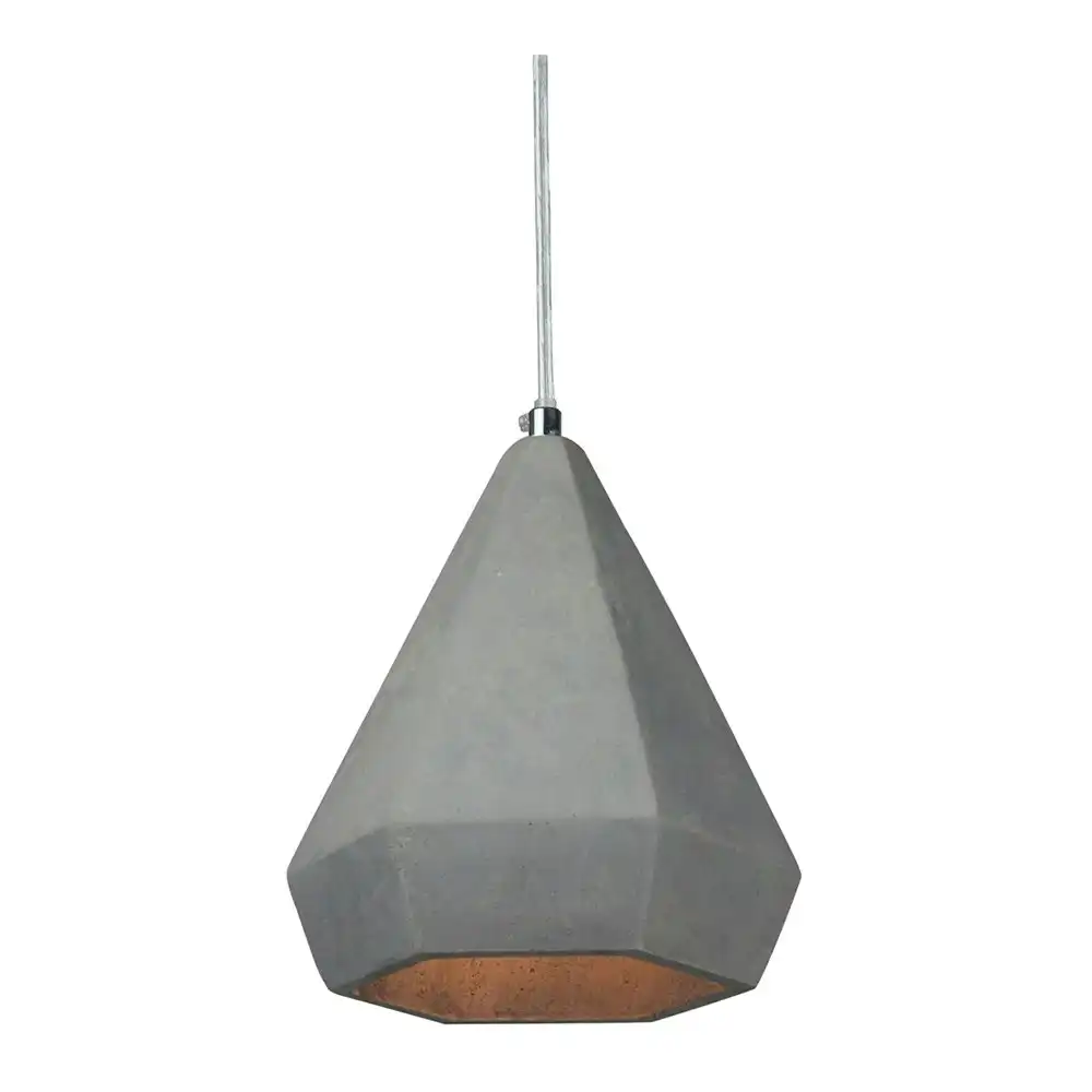 Luminite 123cm Concrete Pendant Lance Home Hanging Ceiling Lamp Decor Light Grey