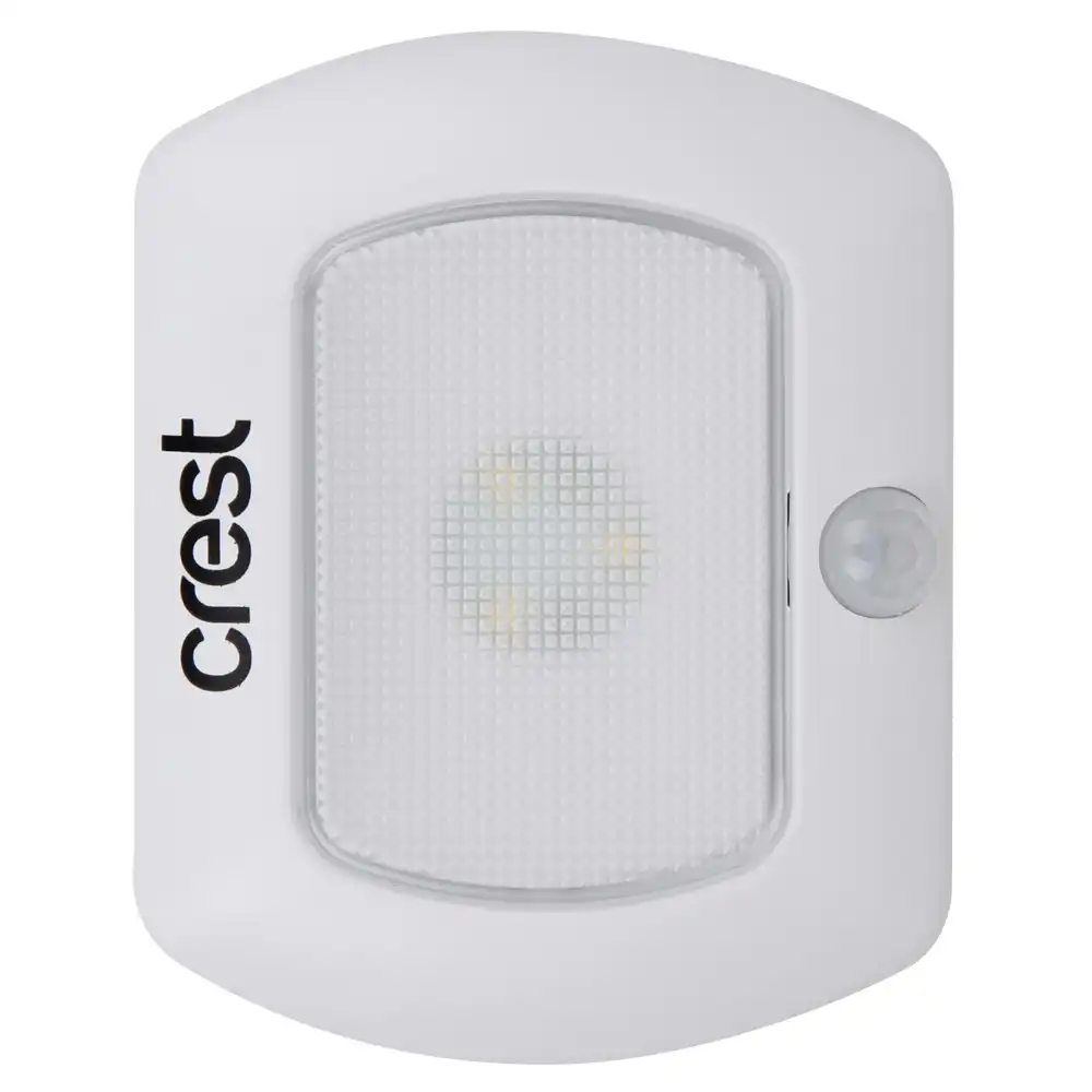 Crest Rechargeable 50 Lumens LED Light Compact w/ Motion Sensor Night Lamp White
