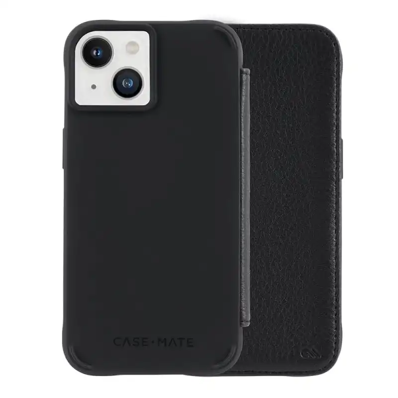 Case-Mate Tough Wallet Folio Case with MagSafe For iPhone 14 / iPhone 13 - Black