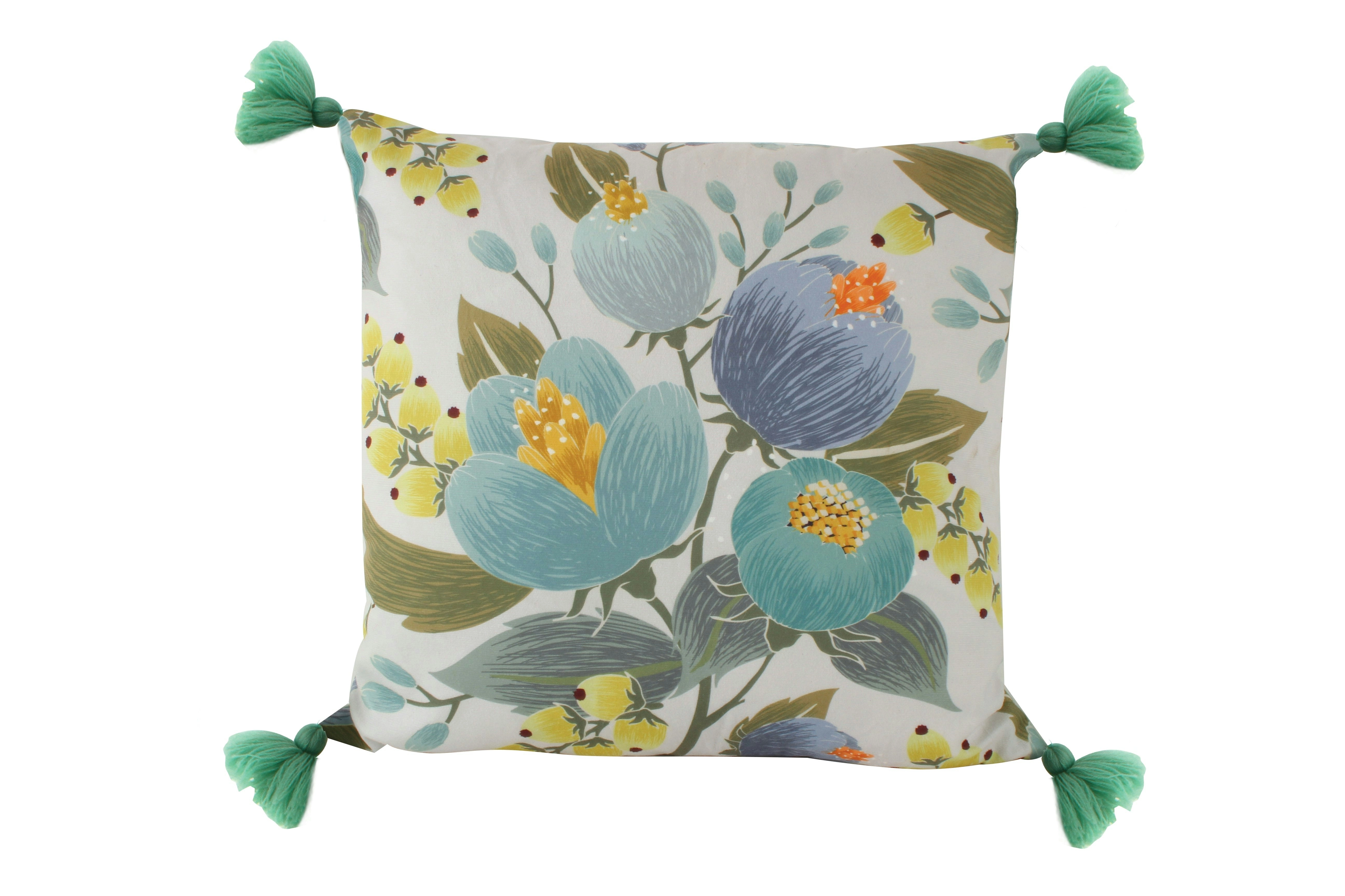 Cottage Floral Tassel Cushion 45 x 45 cm