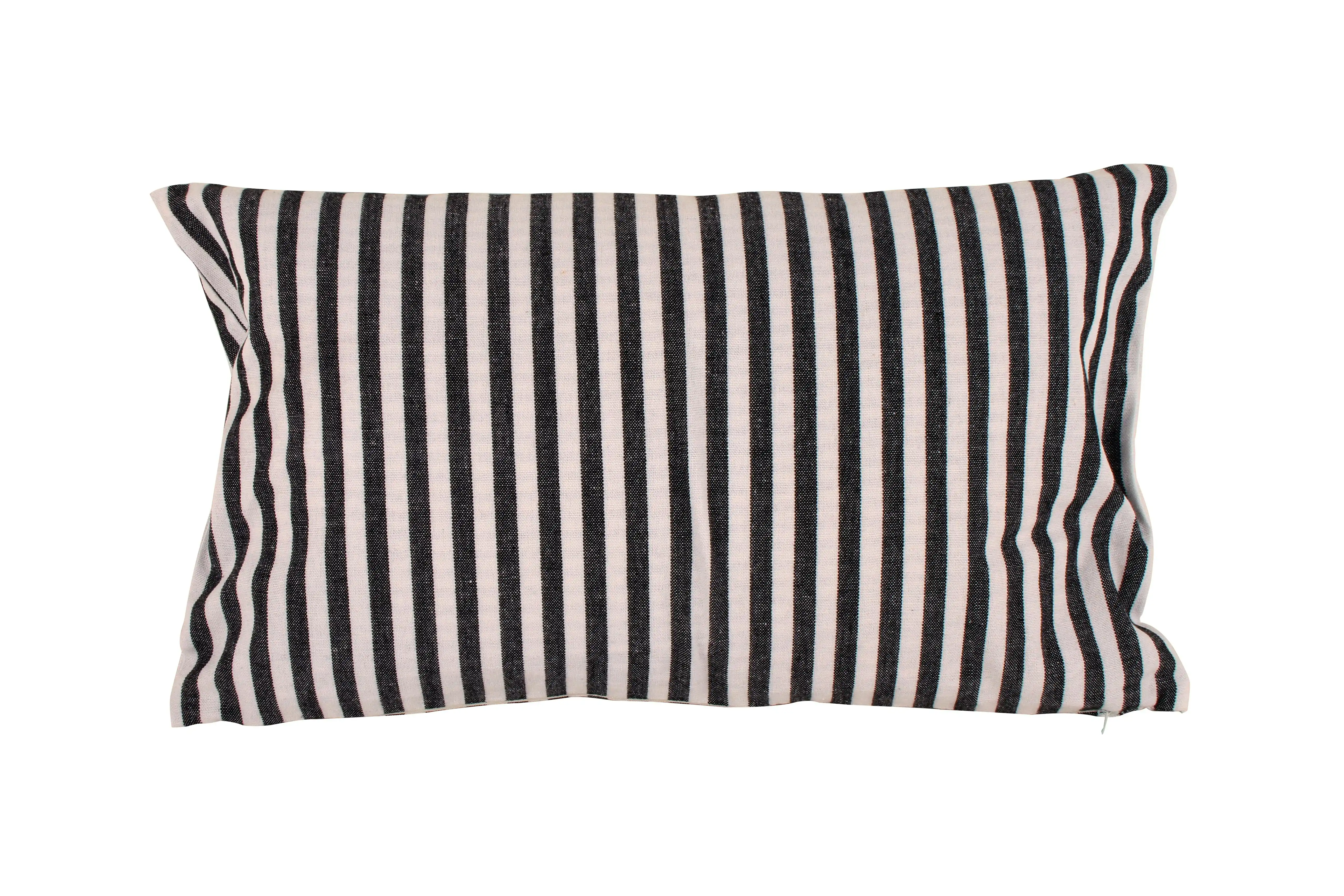 Black & White Cotton Stripe Cushion 50X30cm
